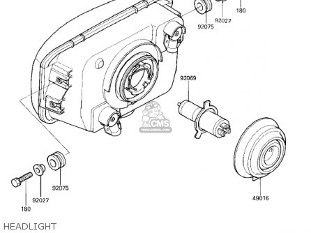 HEADLIGHT - EX250E2 NINJA 250R 1987 USA CALIFORNIA CANADA