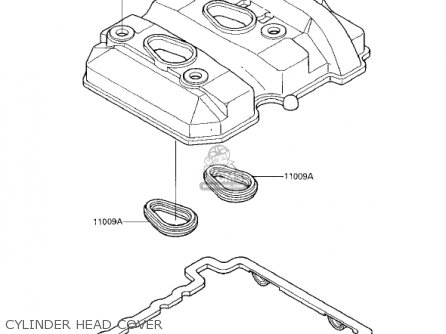 CYLINDER HEAD COVER - EX250E2 NINJA 250R 1987 USA CALIFORNIA CANADA