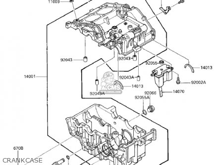 CRANKCASE - EX250E2 NINJA 250R 1987 USA CALIFORNIA CANADA