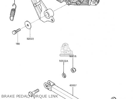BRAKE PEDAL/TORQUE LINK - EX250E2 NINJA 250R 1987 USA CALIFORNIA CANADA