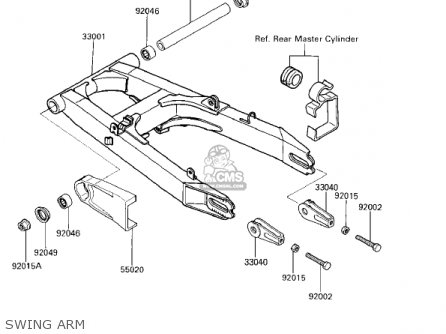 SWING ARM - EX250E2 NINJA 250R 1987 USA CALIFORNIA CANADA