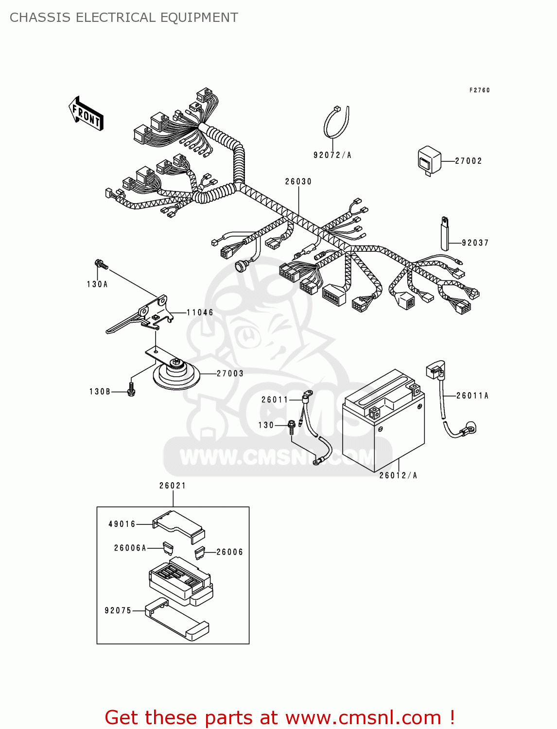 CHASSIS ELECTRICAL EQUIPMENT EX250F10 NINJA 250R 1996 USA CALIFORNIA CANADA
