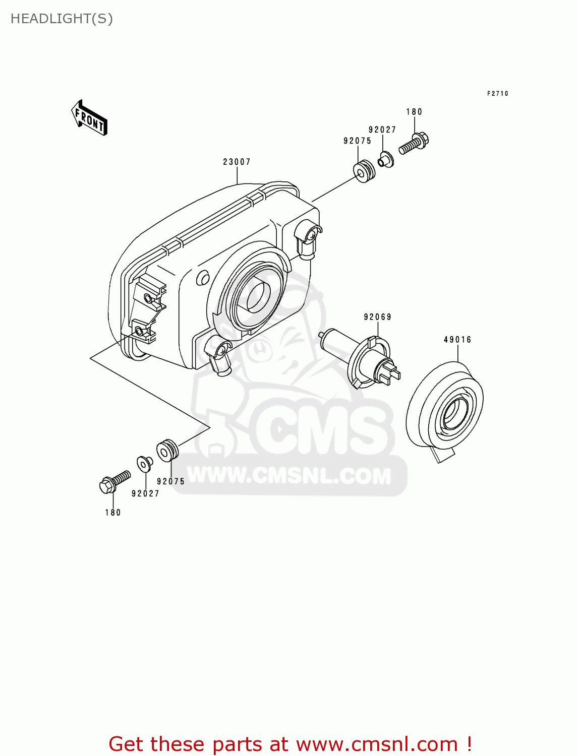 HEADLIGHT(S) EX250F11 NINJA 250R 1997 USA CALIFORNIA CANADA