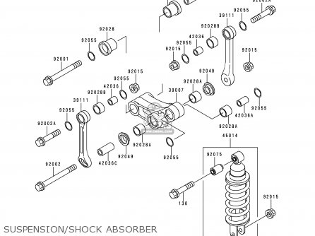 SUSPENSION/SHOCK ABSORBER - EX250F11 NINJA 250R 1997 USA CALIFORNIA CANADA