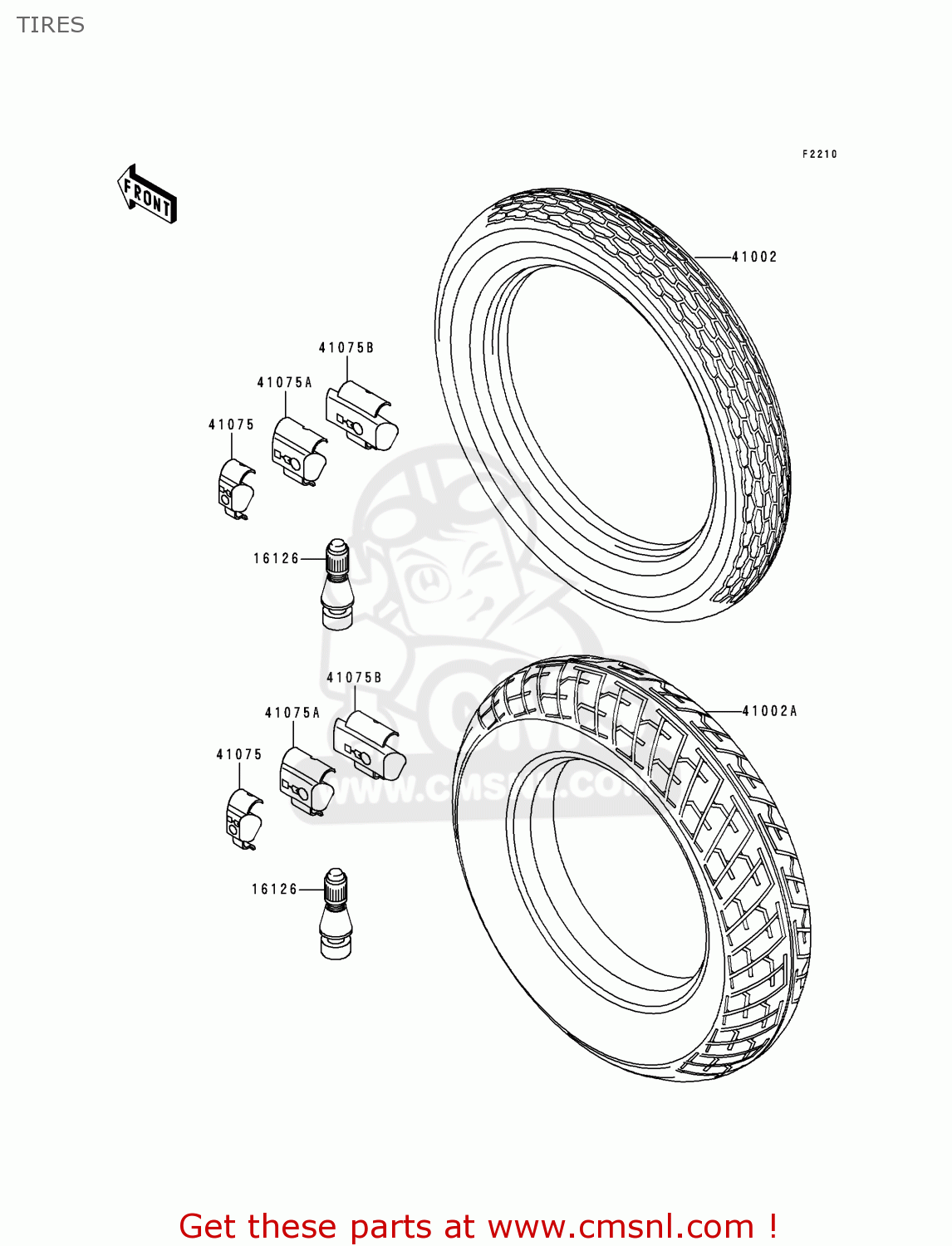 TIRES EX250F12 NINJA 250R 1998 USA CALIFORNIA CANADA