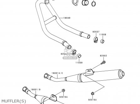 MUFFLER(S) - EX250F13 NINJA 250R 1999 USA CALIFORNIA CANADA