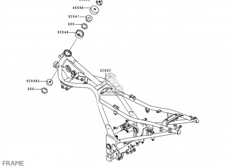FRAME - EX250F13 NINJA 250R 1999 USA CALIFORNIA CANADA