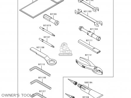 OWNER'S TOOLS - EX250F13 NINJA 250R 1999 USA CALIFORNIA CANADA