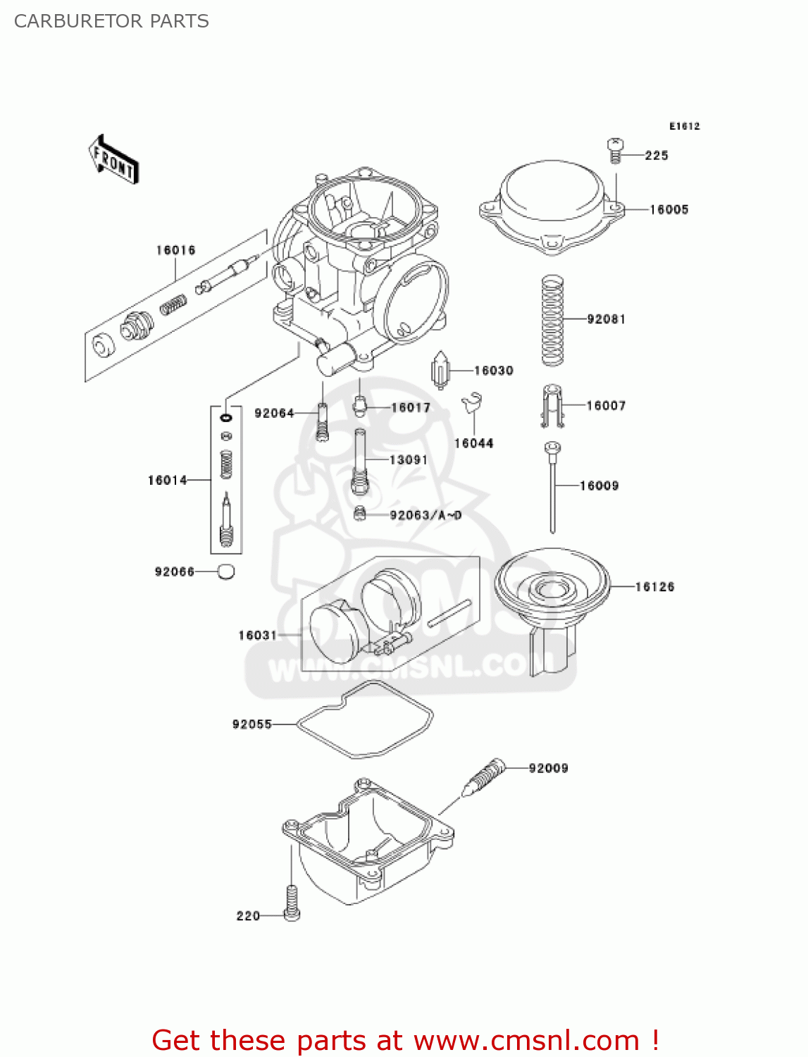 CARBURETOR PARTS EX250F15 NINJA 250R 2001 USA CALIFORNIA