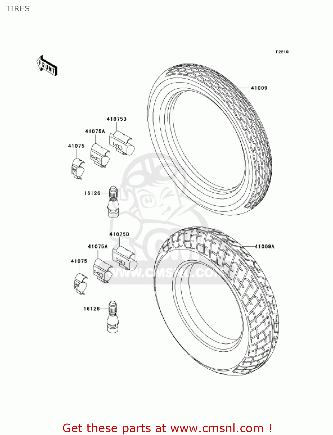 TIRES EX250F15 NINJA 250R 2001 USA CALIFORNIA