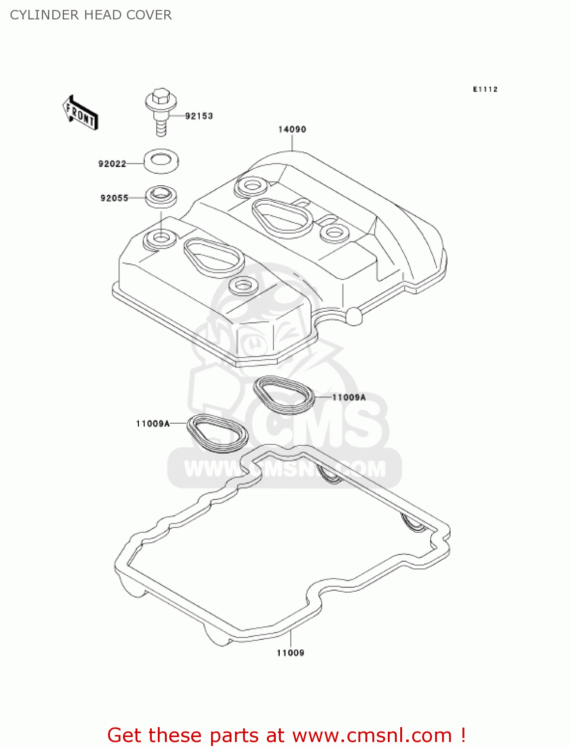 CYLINDER HEAD COVER EX250F15 NINJA 250R 2001 USA CALIFORNIA