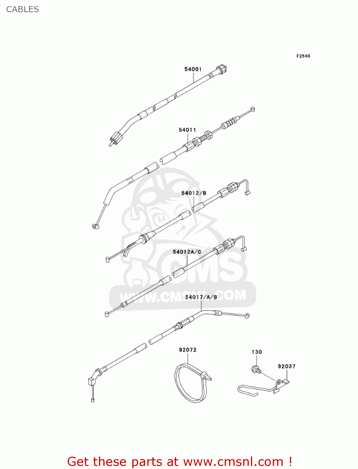 CABLES EX250F15 NINJA 250R 2001 USA CALIFORNIA