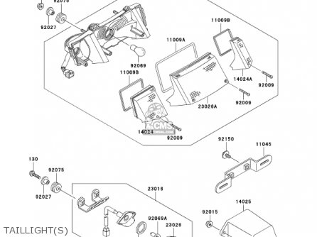 TAILLIGHT(S) - EX250F15 NINJA 250R 2001 USA CALIFORNIA