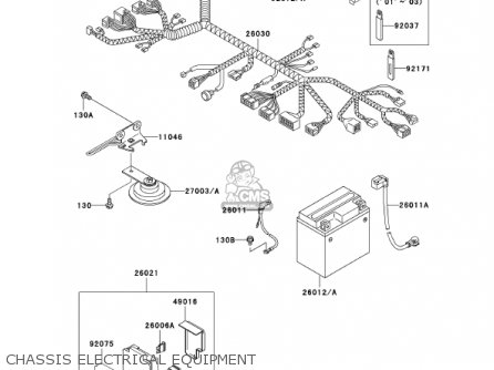 CHASSIS ELECTRICAL EQUIPMENT - EX250F15 NINJA 250R 2001 USA CALIFORNIA