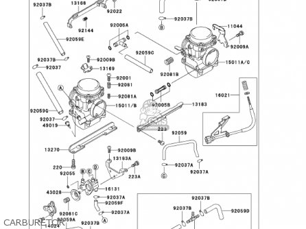 CARBURETOR - EX250F15 NINJA 250R 2001 USA CALIFORNIA