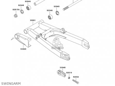 SWINGARM - EX250F15 NINJA 250R 2001 USA CALIFORNIA