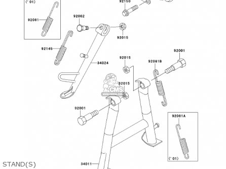 STAND(S) - EX250F15 NINJA 250R 2001 USA CALIFORNIA
