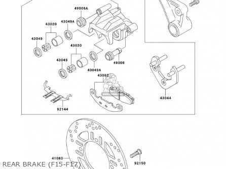 REAR BRAKE (F15-F17) - EX250F15 NINJA 250R 2001 USA CALIFORNIA