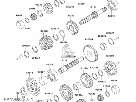 TRANSMISSION - EX250F15 NINJA 250R 2001 USA CALIFORNIA
