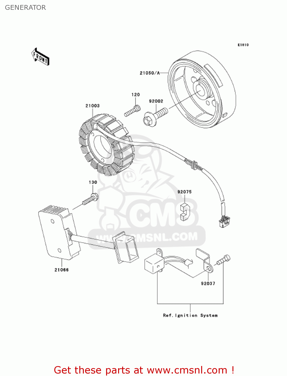 GENERATOR EX250F16 NINJA 250R 2002 USA CALIFORNIA