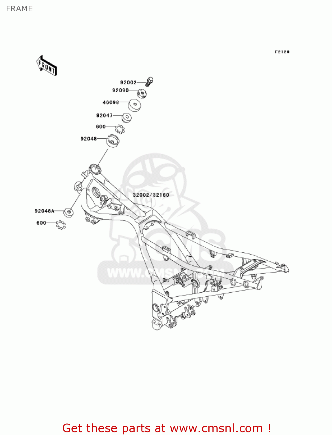 FRAME EX250F16 NINJA 250R 2002 USA CALIFORNIA