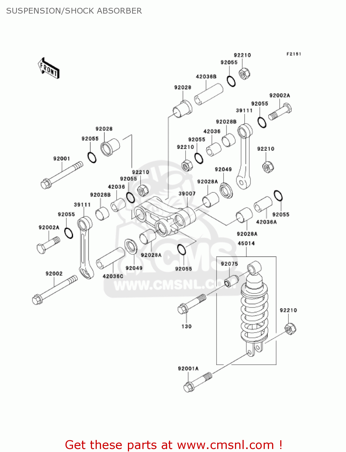 SUSPENSION/SHOCK ABSORBER EX250F16 NINJA 250R 2002 USA CALIFORNIA