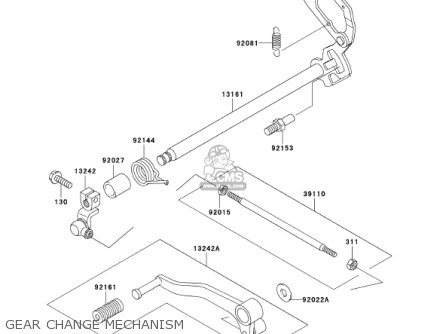 GEAR CHANGE MECHANISM - EX250F16 NINJA 250R 2002 USA CALIFORNIA