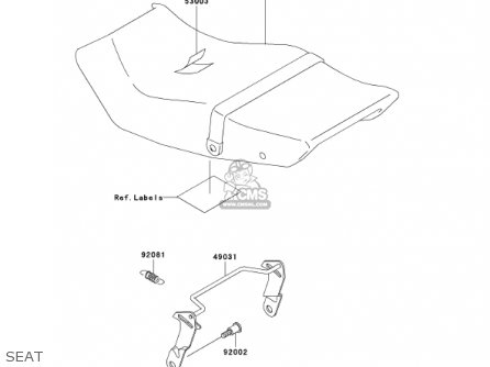 SEAT - EX250F16 NINJA 250R 2002 USA CALIFORNIA
