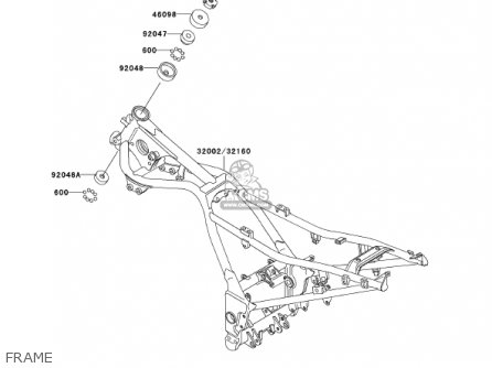 FRAME - EX250F16 NINJA 250R 2002 USA CALIFORNIA