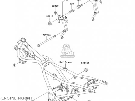 ENGINE MOUNT - EX250F16 NINJA 250R 2002 USA CALIFORNIA