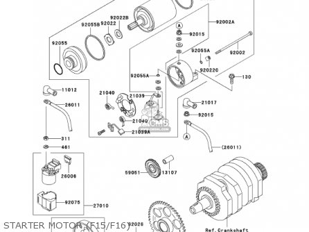 STARTER MOTOR (F15/F16) - EX250F16 NINJA 250R 2002 USA CALIFORNIA