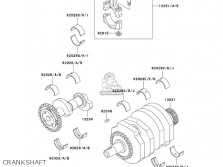 CRANKSHAFT - EX250F16 NINJA 250R 2002 USA CALIFORNIA