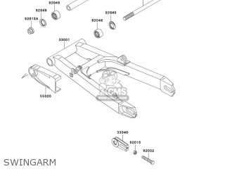 SWINGARM - EX250F16 NINJA 250R 2002 USA CALIFORNIA