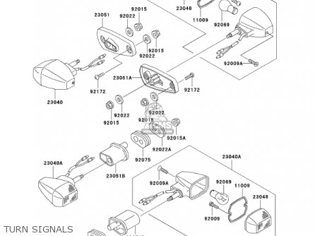 TURN SIGNALS - EX250F16 NINJA 250R 2002 USA CALIFORNIA