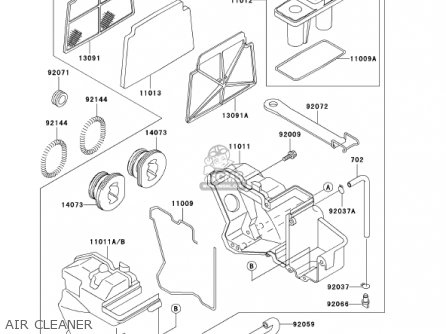 AIR CLEANER - EX250F16 NINJA 250R 2002 USA CALIFORNIA