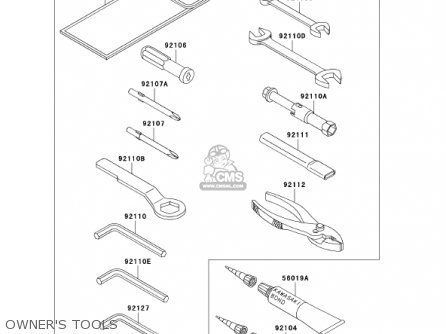 OWNER'S TOOLS - EX250F16 NINJA 250R 2002 USA CALIFORNIA