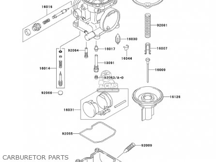 CARBURETOR PARTS - EX250F16 NINJA 250R 2002 USA CALIFORNIA