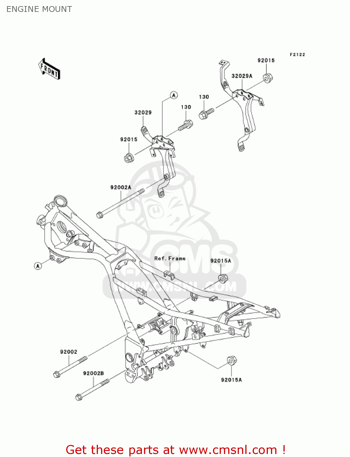 ENGINE MOUNT EX250F17 NINJA 250R 2003 USA CALIFORNIA