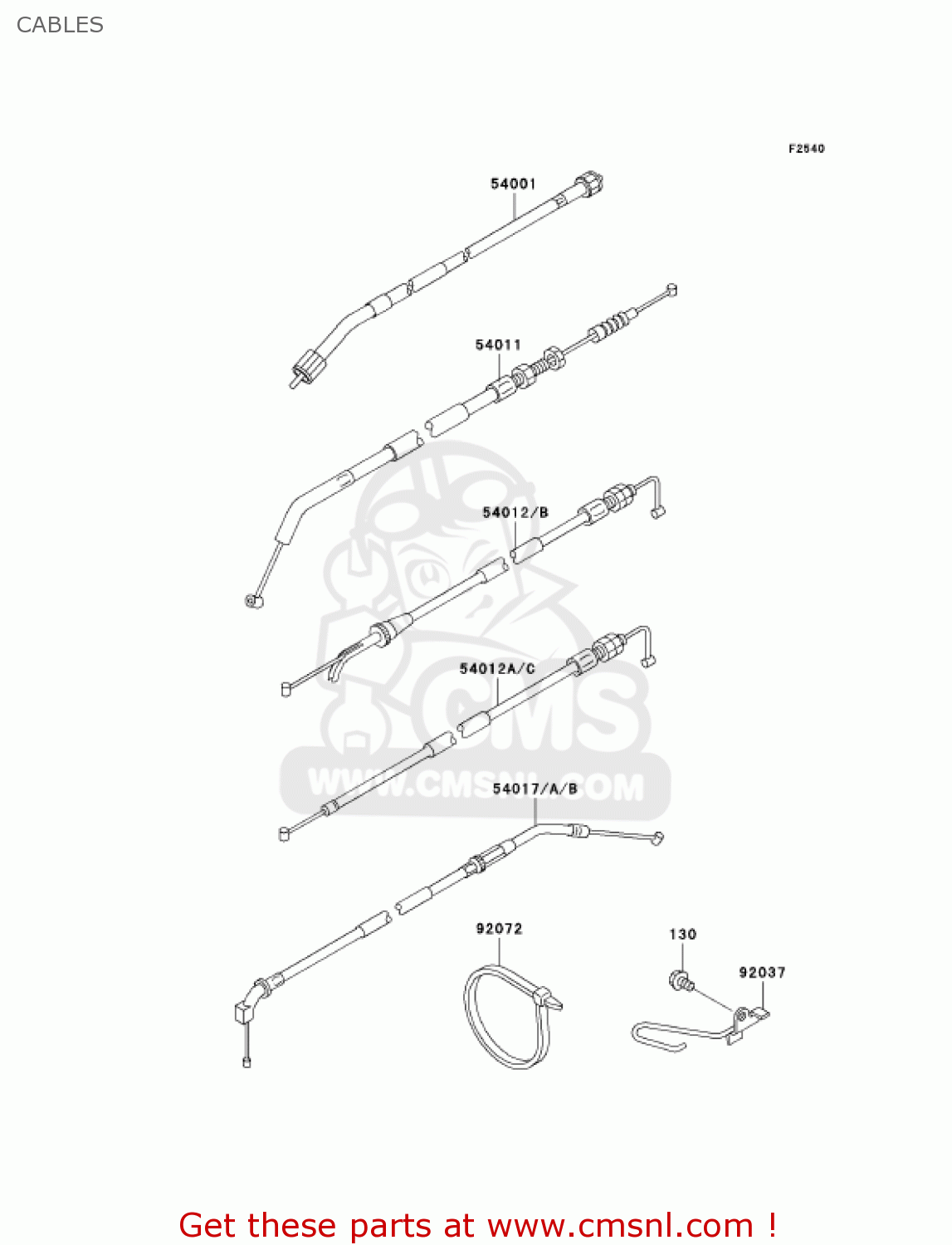 CABLES EX250F17 NINJA 250R 2003 USA CALIFORNIA