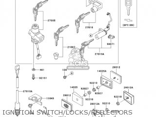 IGNITION SWITCH/LOCKS/REFLECTORS - EX250F17 NINJA 250R 2003 USA CALIFORNIA