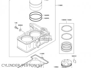 CYLINDER/PISTON(S) - EX250F17 NINJA 250R 2003 USA CALIFORNIA
