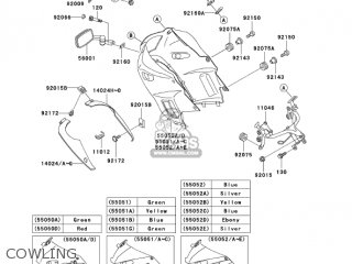 COWLING - EX250F17 NINJA 250R 2003 USA CALIFORNIA