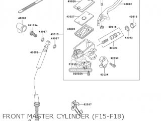 FRONT MASTER CYLINDER (F15-F18) - EX250F17 NINJA 250R 2003 USA CALIFORNIA