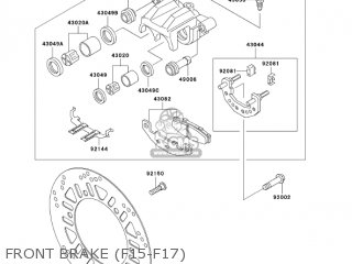 FRONT BRAKE (F15-F17) - EX250F17 NINJA 250R 2003 USA CALIFORNIA
