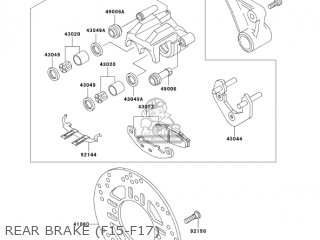 REAR BRAKE (F15-F17) - EX250F17 NINJA 250R 2003 USA CALIFORNIA
