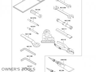 OWNER'S TOOLS - EX250F17 NINJA 250R 2003 USA CALIFORNIA