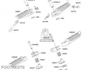 FOOTRESTS - EX250F17 NINJA 250R 2003 USA CALIFORNIA