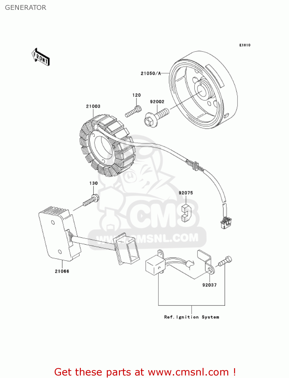 GENERATOR EX250F18 NINJA 250R 2004 USA CALIFORNIA