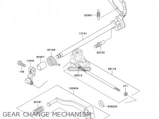GEAR CHANGE MECHANISM - EX250F18 NINJA 250R 2004 USA CALIFORNIA