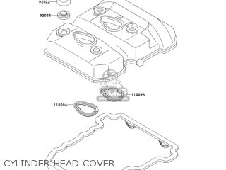 CYLINDER HEAD COVER - EX250F18 NINJA 250R 2004 USA CALIFORNIA